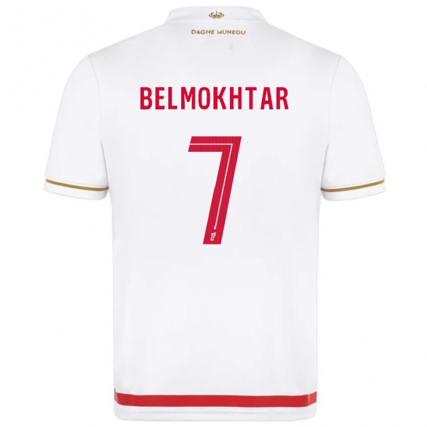 ילדים כדורגל Ilies Belmokhtar #7 אדום לבן ג'רזי ביתית 2025/26