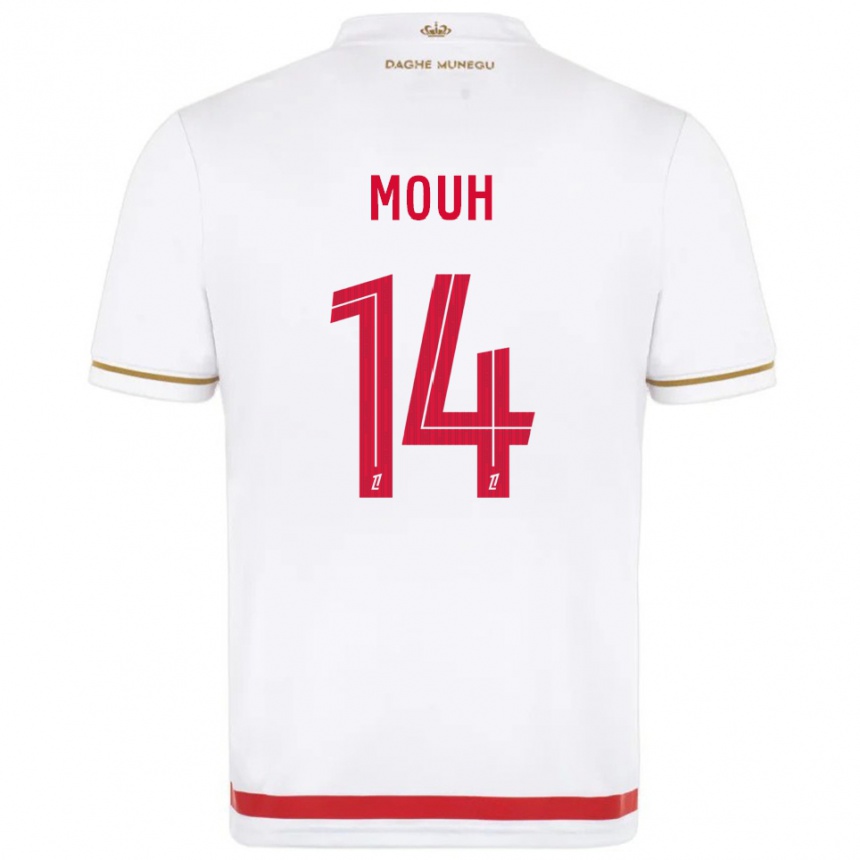 ילדים כדורגל Yasir Mouh #14 אדום לבן ג'רזי ביתית 2025/26