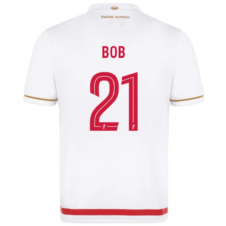 ילדים כדורגל Mohamed Bob #21 אדום לבן ג'רזי ביתית 2025/26