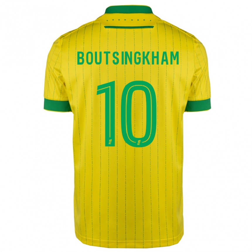 ילדים כדורגל Hugo Boutsingkham #10 צהוב ירוק ג'רזי ביתית 2025/26