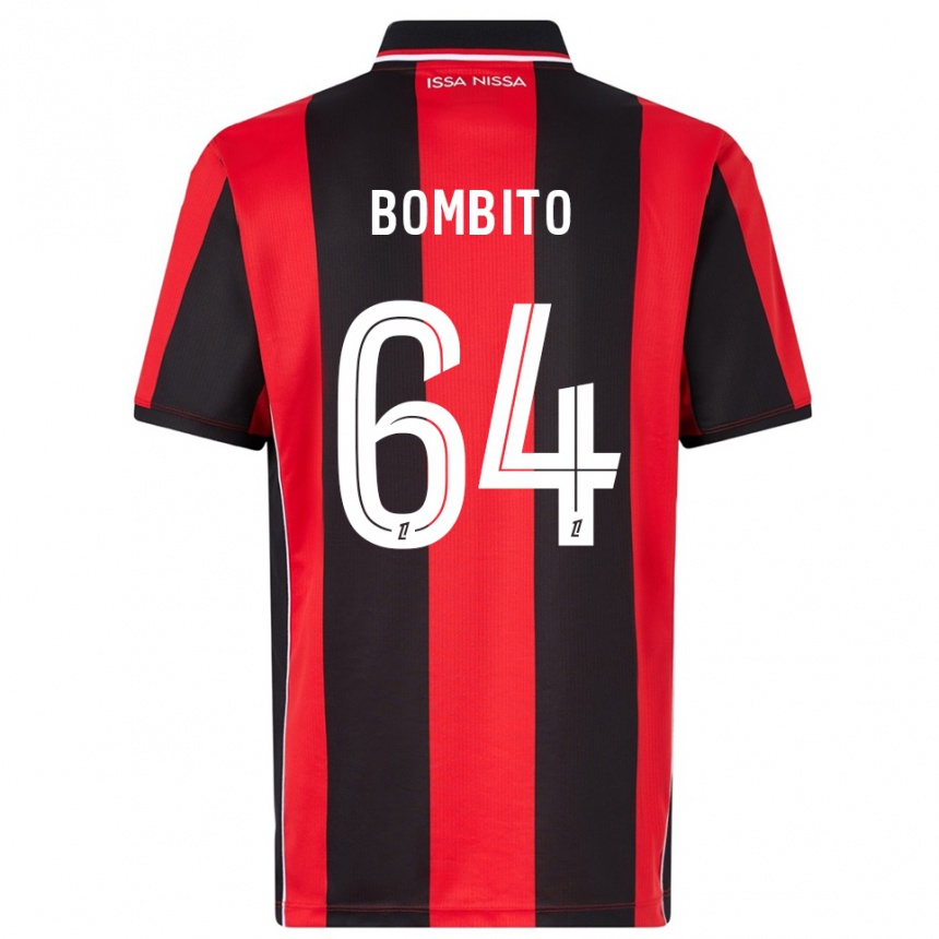 ילדים כדורגל Moïse Bombito #64 אדום שחור ג'רזי ביתית 2025/26