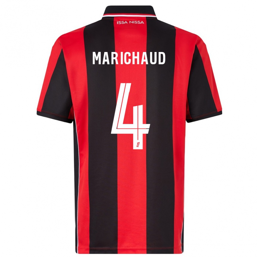 ילדים כדורגל Julie Marichaud #4 אדום שחור ג'רזי ביתית 2025/26