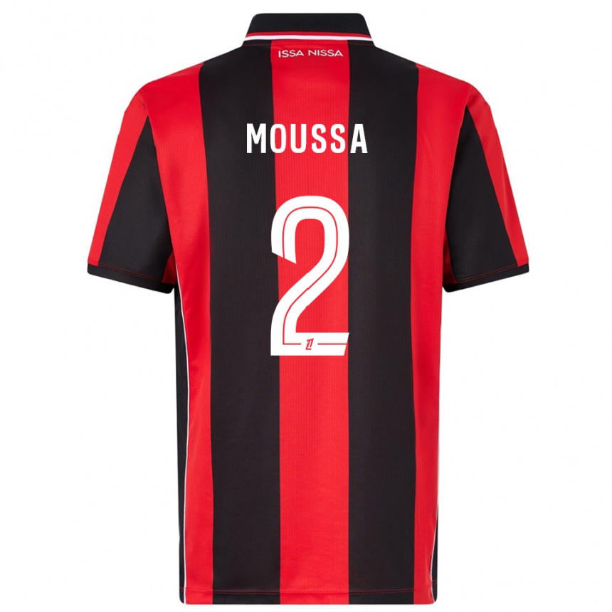 ילדים כדורגל Mounir Moussa #2 אדום שחור ג'רזי ביתית 2025/26