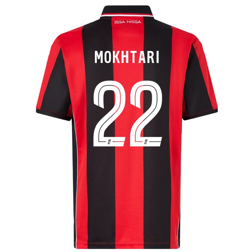 ילדים כדורגל Jade Mokhtari #22 אדום שחור ג'רזי ביתית 2025/26