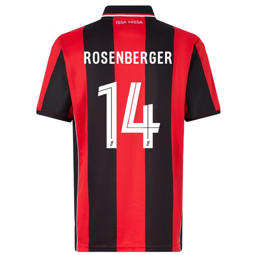 ילדים כדורגל Léa Rosenberger #14 אדום שחור ג'רזי ביתית 2025/26