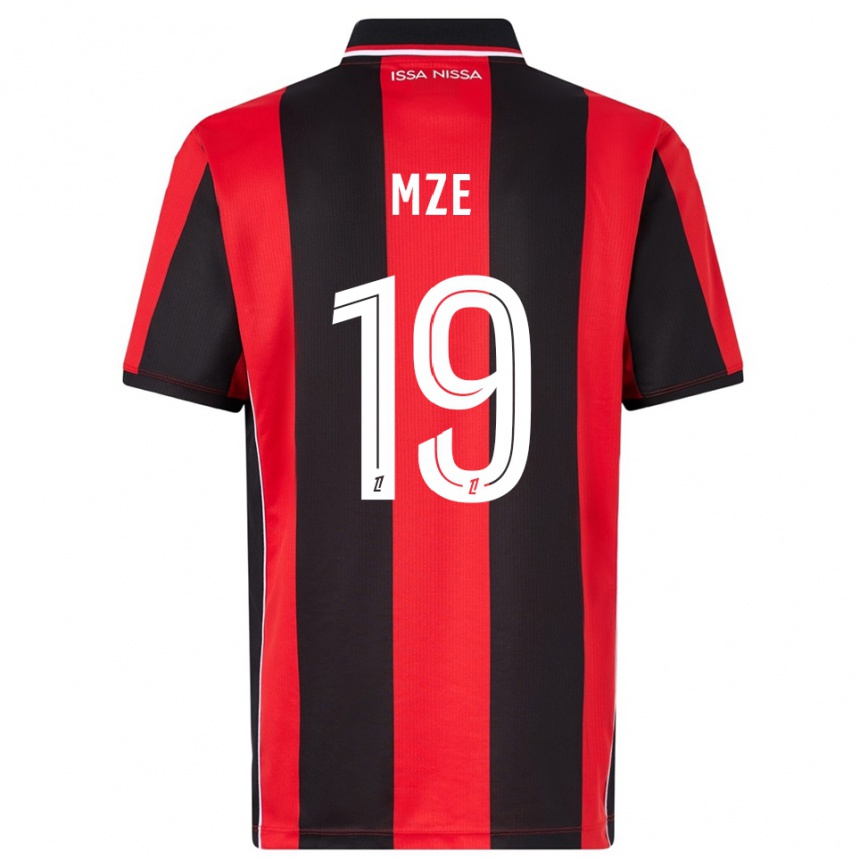 ילדים כדורגל Yrma Mze Issa #19 אדום שחור ג'רזי ביתית 2025/26