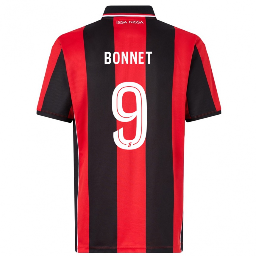 ילדים כדורגל Thomas Bonnet #9 אדום שחור ג'רזי ביתית 2025/26