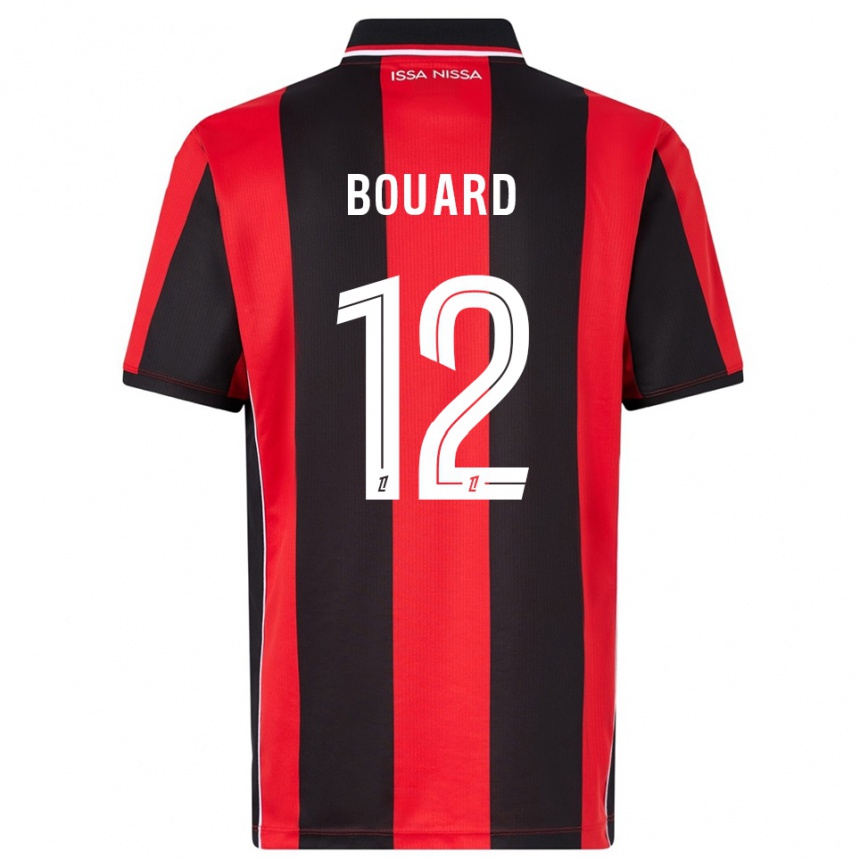 ילדים כדורגל Enguerrand Bouard #12 אדום שחור ג'רזי ביתית 2025/26