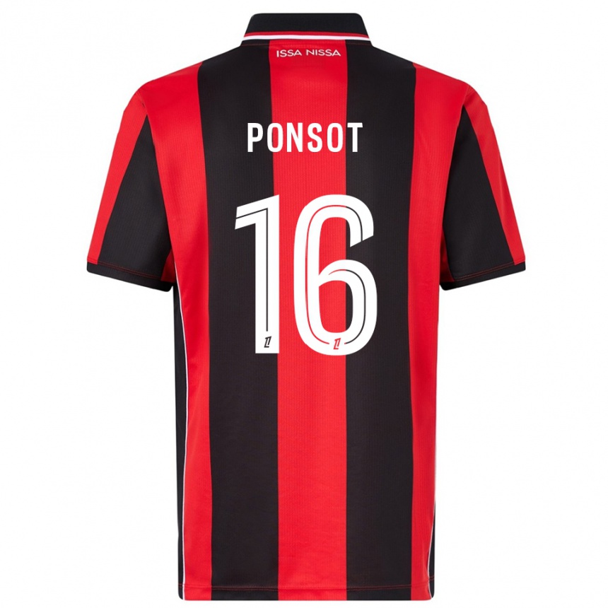 ילדים כדורגל Martin Ponsot #16 אדום שחור ג'רזי ביתית 2025/26