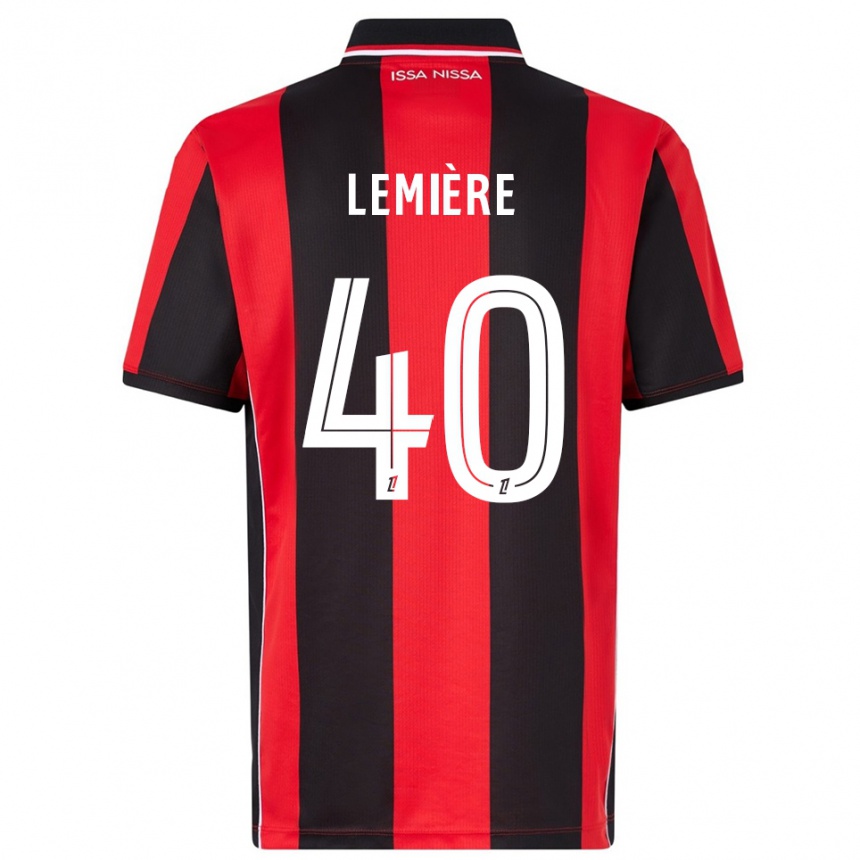 ילדים כדורגל Pauline Lemière #40 אדום שחור ג'רזי ביתית 2025/26