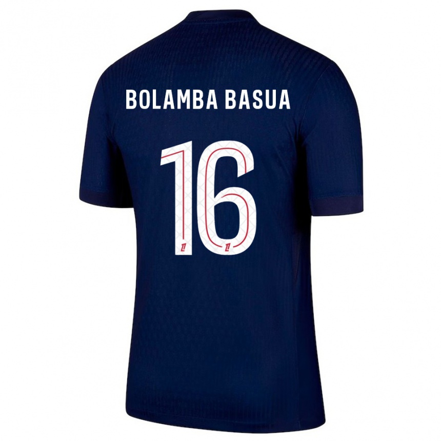 ילדים כדורגל Kévin Bolamba Basua #16 כחול נייבי אדום ג'רזי ביתית 2025/26