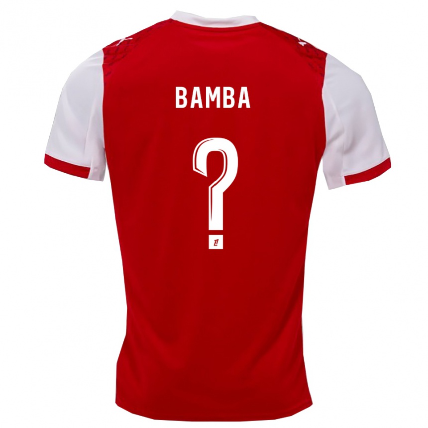 ילדים כדורגל Mohamed Bamba #0 אדום לבן ג'רזי ביתית 2025/26