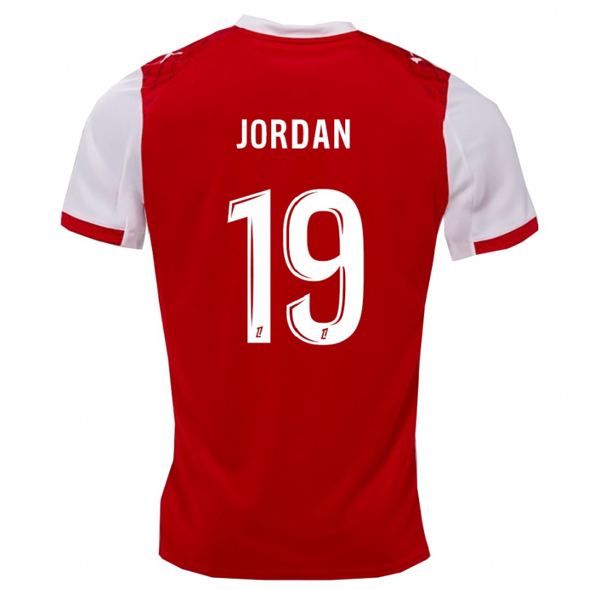 ילדים כדורגל יַרדֵן #19 אדום לבן ג'רזי ביתית 2025/26