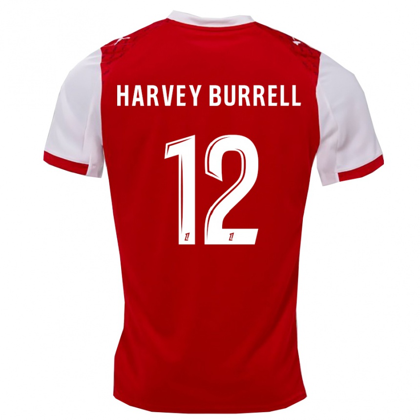 ילדים כדורגל William Harvey Burrell #12 אדום לבן ג'רזי ביתית 2025/26