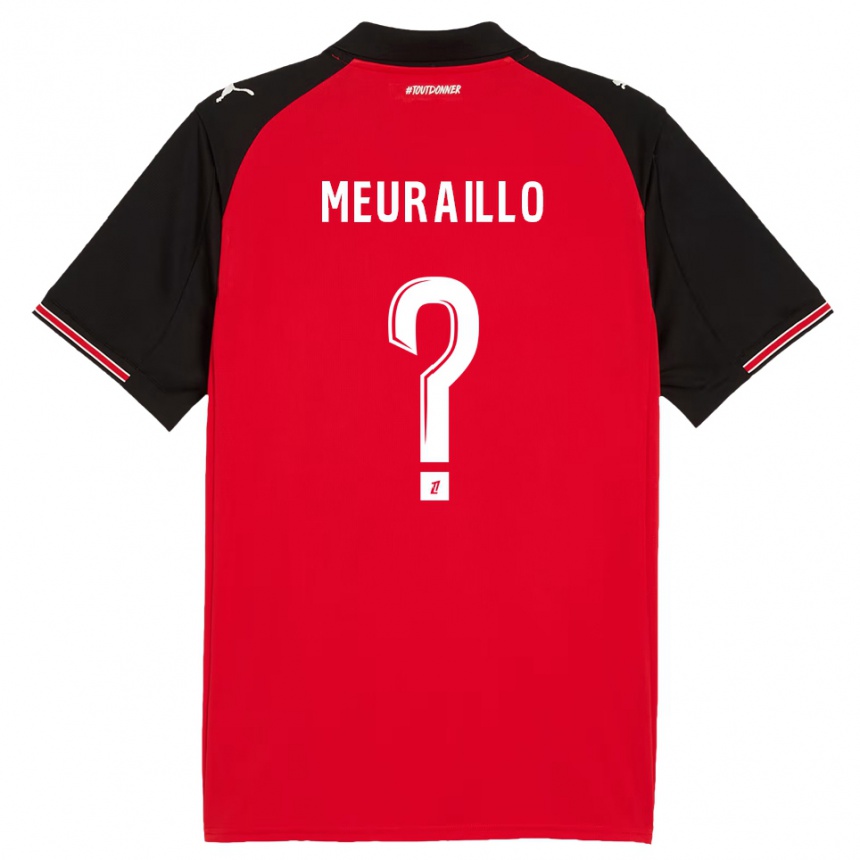 ילדים כדורגל Thâo Mouapa Mwa Meuraillo #0 אדום שחור ג'רזי ביתית 2025/26