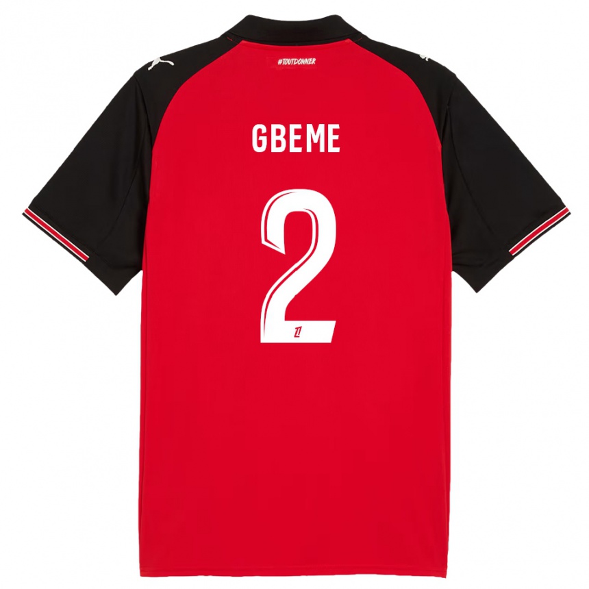 ילדים כדורגל Mervin Gbeme #2 אדום שחור ג'רזי ביתית 2025/26
