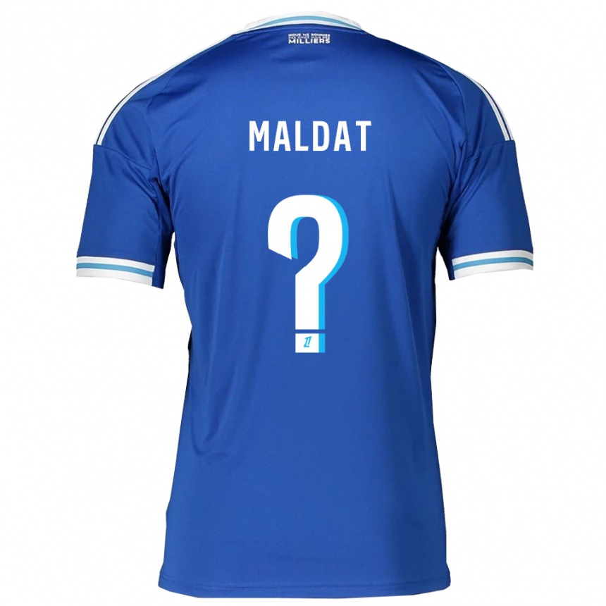 ילדים כדורגל Timothé Maldat #0 כחול לבן ג'רזי ביתית 2025/26