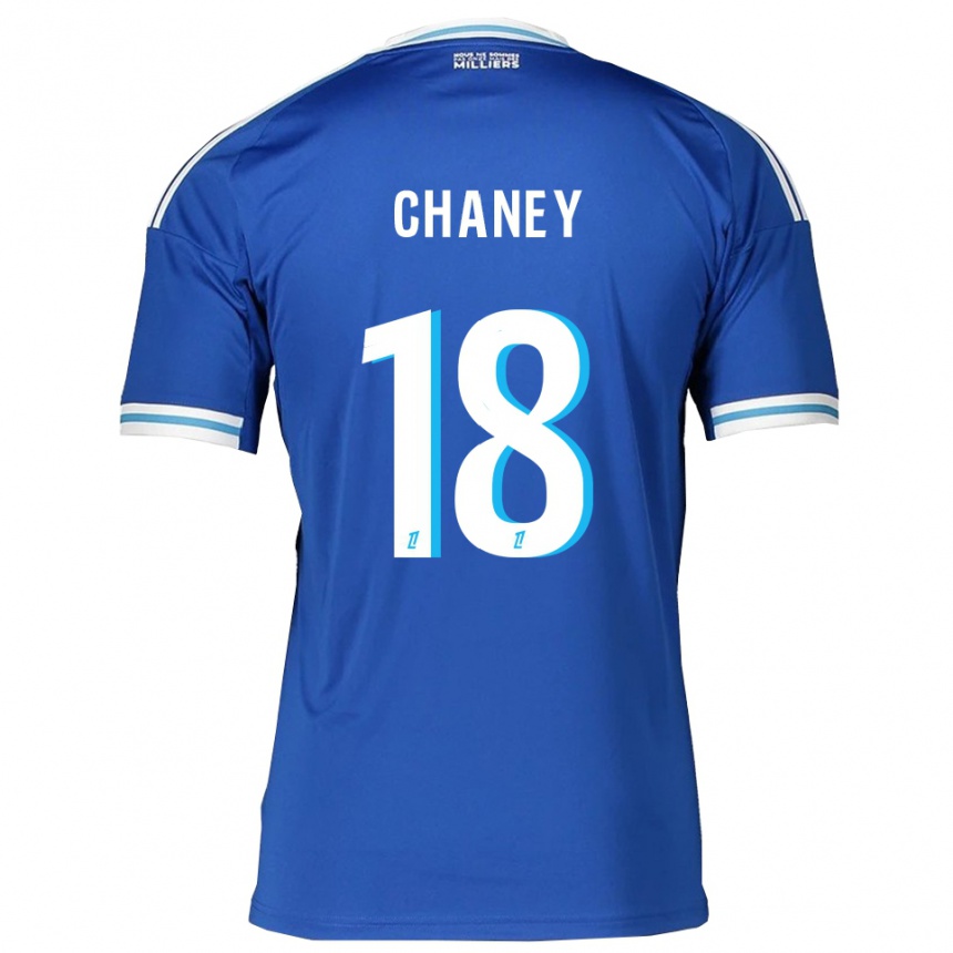 ילדים כדורגל Amanda Chaney #18 כחול לבן ג'רזי ביתית 2025/26