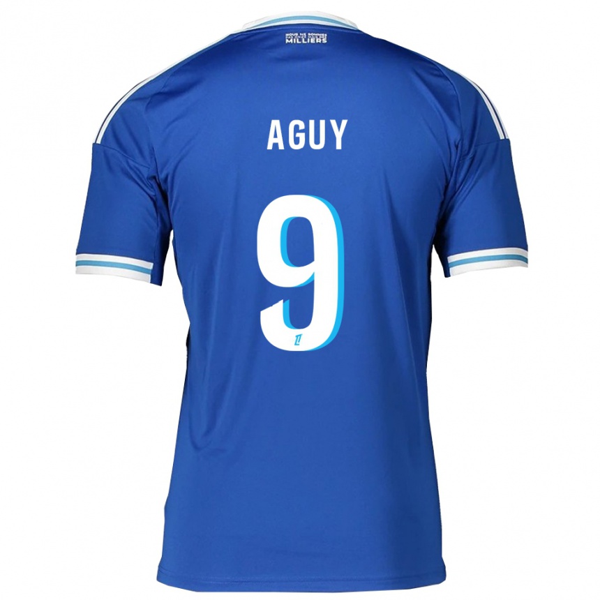 ילדים כדורגל David Aguy #9 כחול לבן ג'רזי ביתית 2025/26