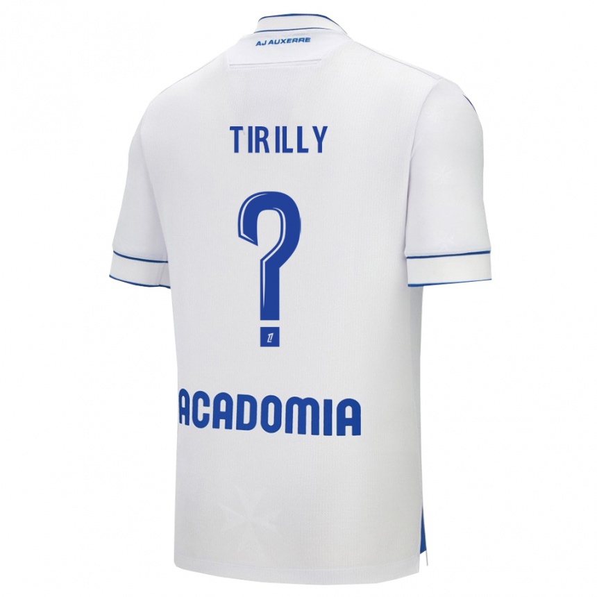 ילדים כדורגל Chloé Tirilly #0 לבן כחול ג'רזי ביתית 2025/26