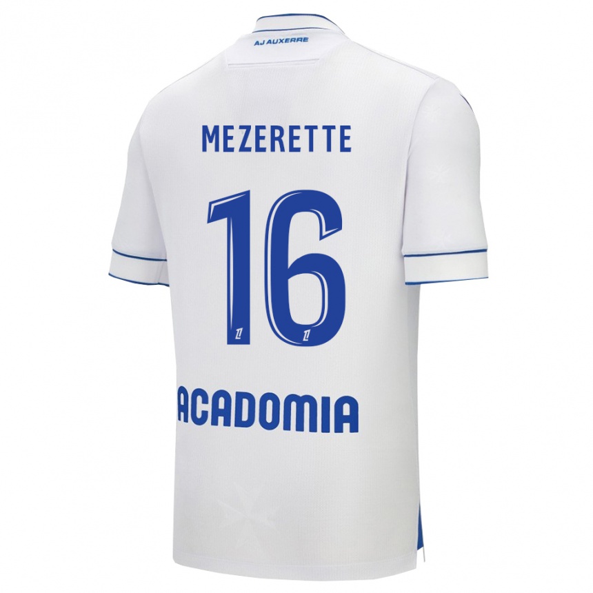 ילדים כדורגל Louis Mezerette #16 לבן כחול ג'רזי ביתית 2025/26