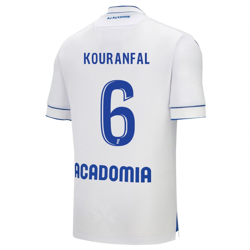 ילדים כדורגל Chamsedin Kouranfal #6 לבן כחול ג'רזי ביתית 2025/26