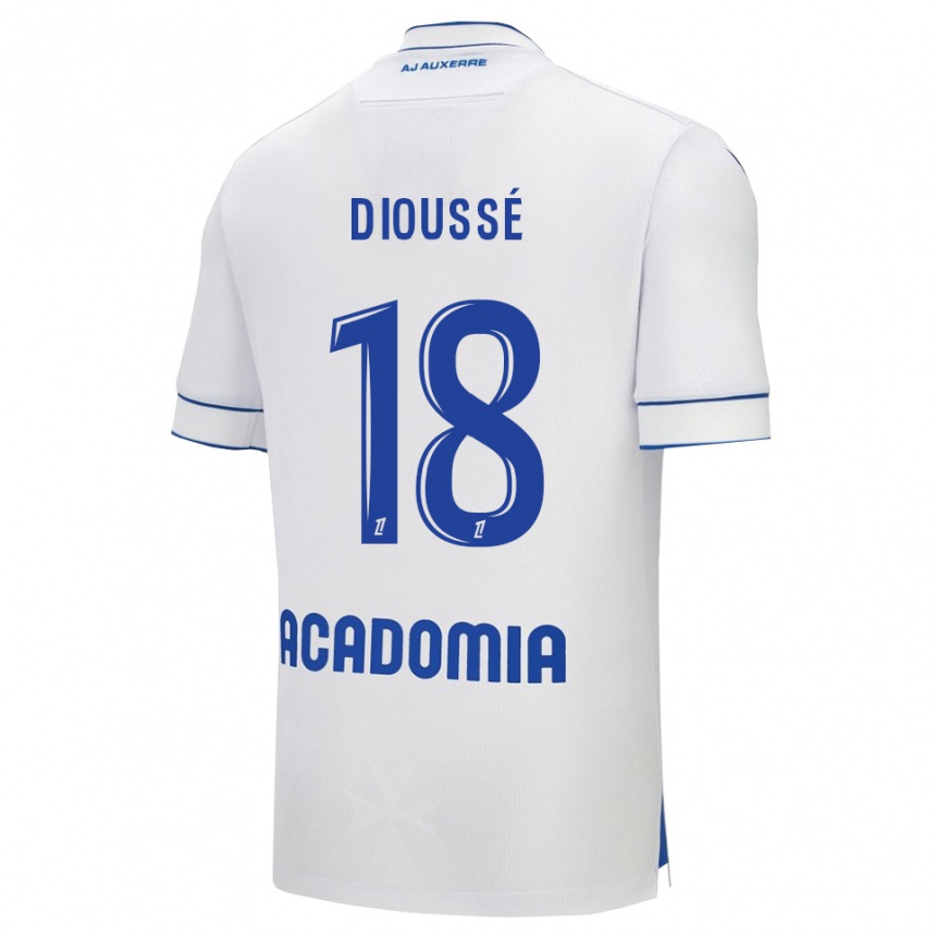 ילדים כדורגל אסאנה דיוסה #18 לבן כחול ג'רזי ביתית 2025/26