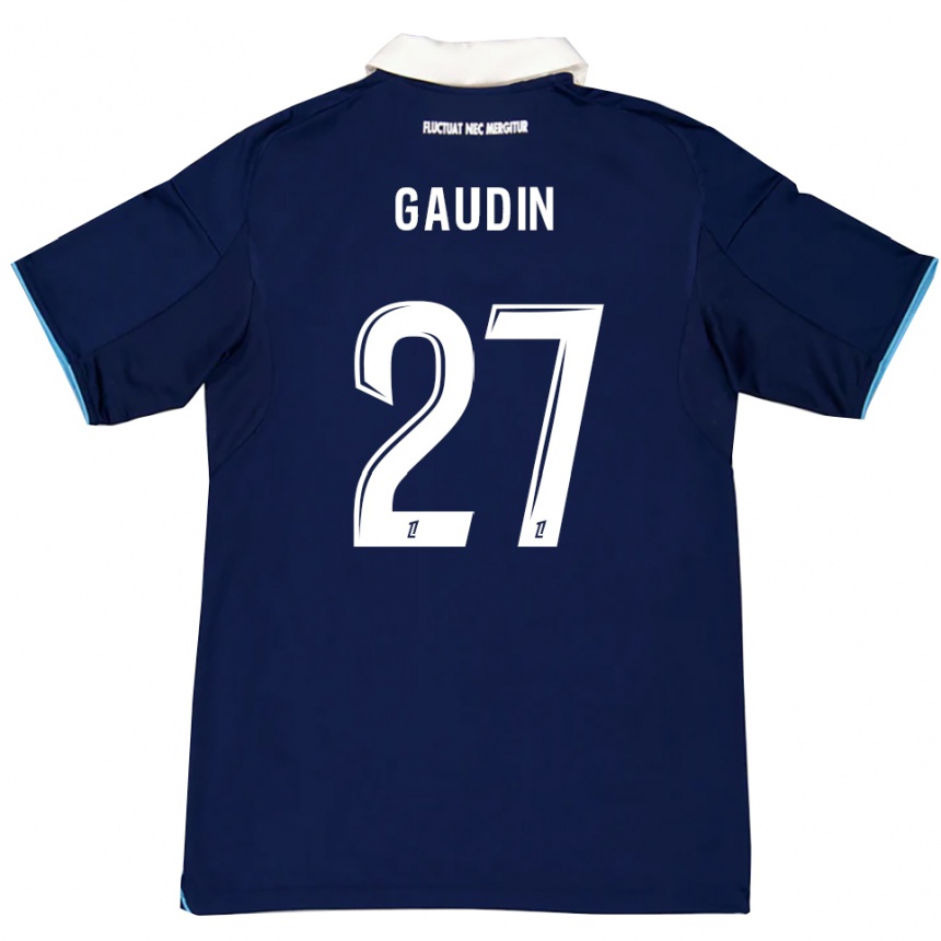 ילדים כדורגל ג׳ולס גודין #27 כחול כהה לבן ג'רזי ביתית 2025/26