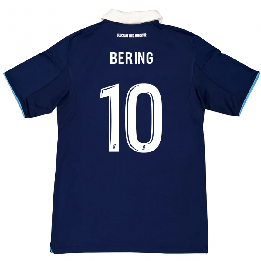 ילדים כדורגל Aymerick Bering #10 כחול כהה לבן ג'רזי ביתית 2025/26