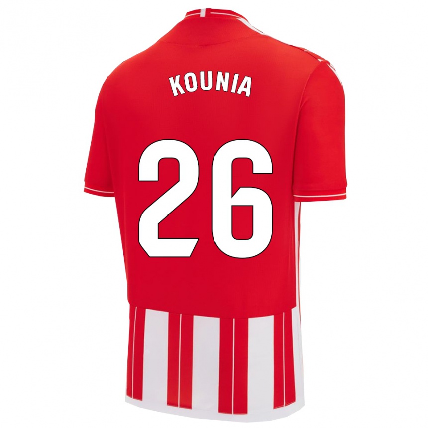 ילדים כדורגל Houssam Kounia #26 אדום לבן ג'רזי ביתית 2025/26