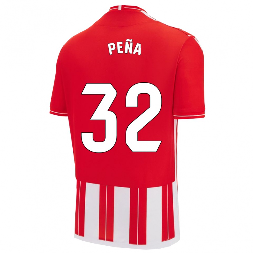 ילדים כדורגל Marcos Peña #32 אדום לבן ג'רזי ביתית 2025/26