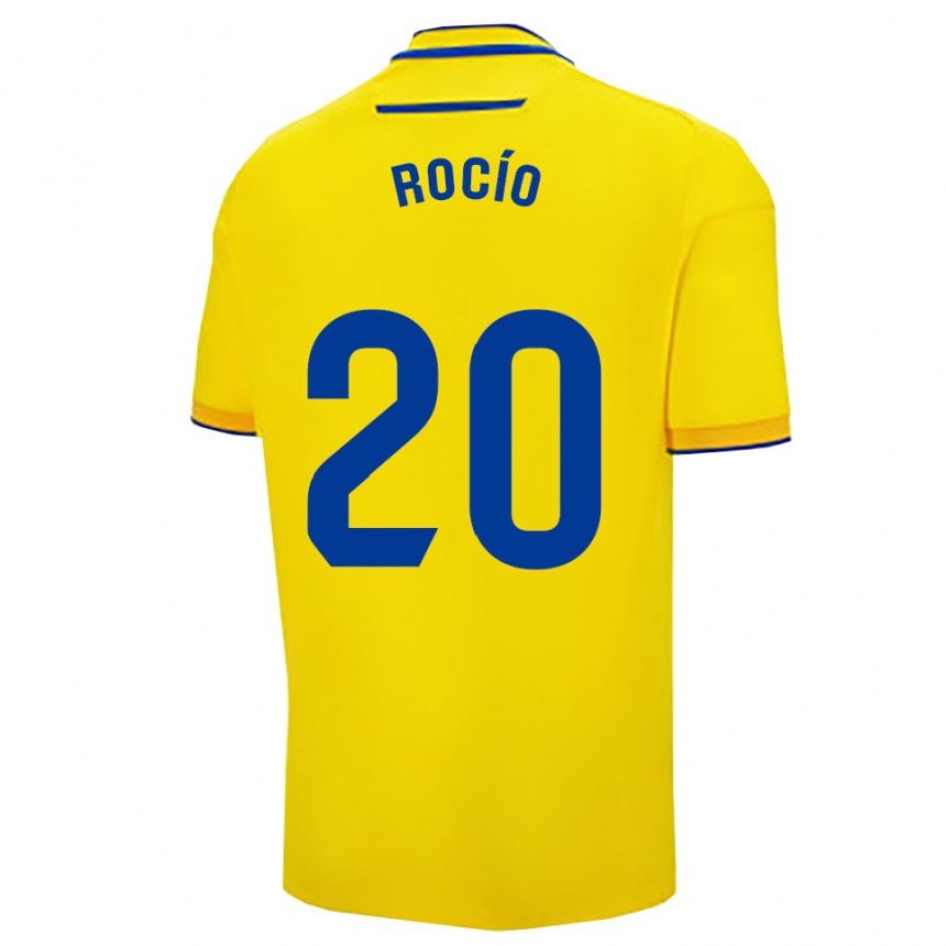 ילדים כדורגל Rocío Guerrero Macías #20 צהוב נייבי ג'רזי ביתית 2025/26