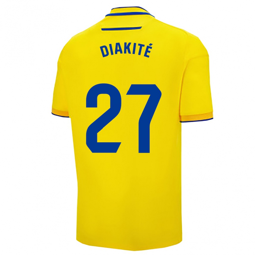 ילדים כדורגל Moussa Diakité #27 צהוב נייבי ג'רזי ביתית 2025/26