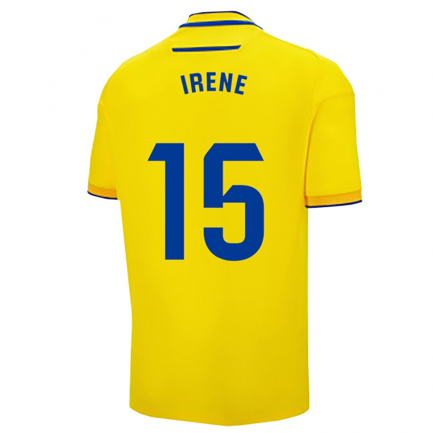ילדים כדורגל Irene Laseca Perez #15 צהוב נייבי ג'רזי ביתית 2025/26