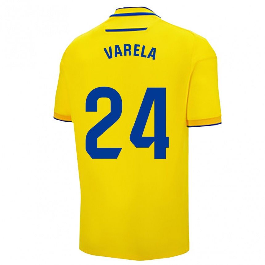 ילדים כדורגל Brandon Varela #24 צהוב נייבי ג'רזי ביתית 2025/26