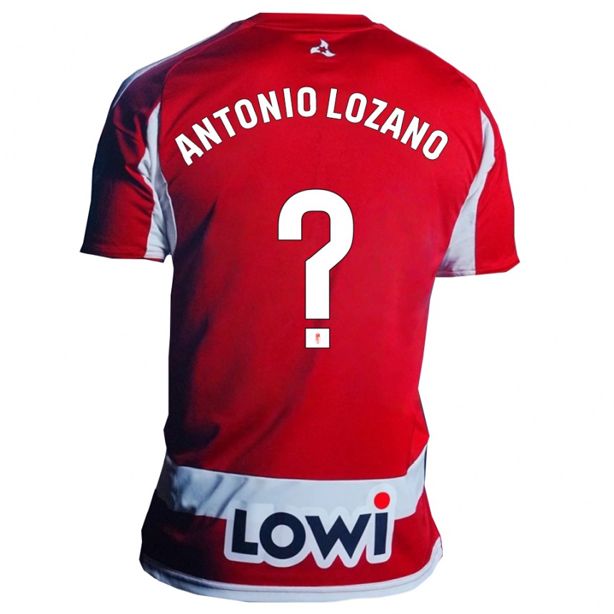 ילדים כדורגל José Antonio Lozano #0 אדום לבן ג'רזי ביתית 2025/26