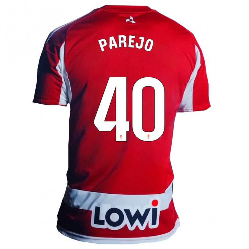 ילדים כדורגל Jesús Parejo #40 אדום לבן ג'רזי ביתית 2025/26