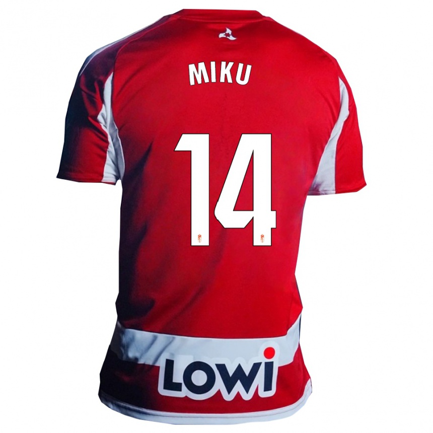 ילדים כדורגל Miku Ito #14 אדום לבן ג'רזי ביתית 2025/26