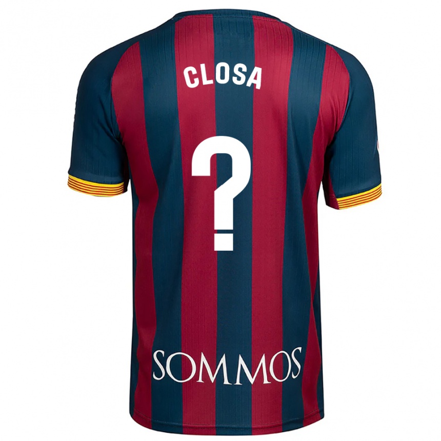 ילדים כדורגל Marc Closa #0 כחול נייבי אדום ג'רזי ביתית 2025/26