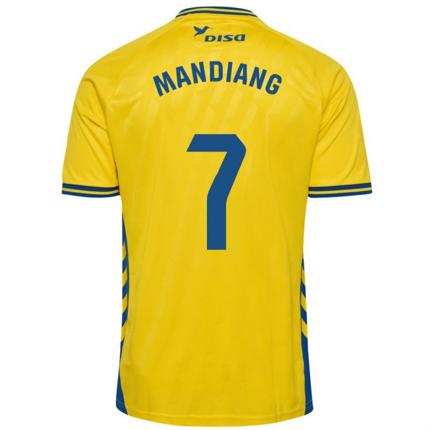 ילדים כדורגל Saliou Mandiang #7 צהוב כחול ג'רזי ביתית 2025/26