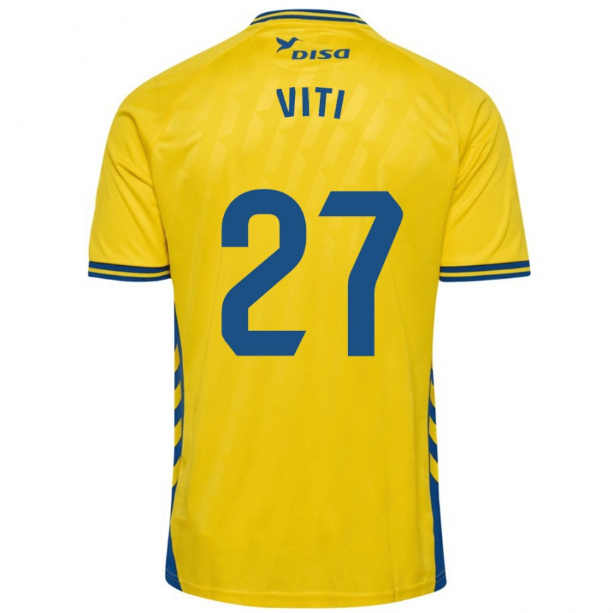 ילדים כדורגל Viti #27 צהוב כחול ג'רזי ביתית 2025/26