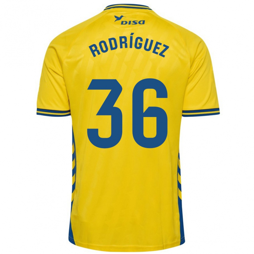 ילדים כדורגל Arturo Rodríguez #36 צהוב כחול ג'רזי ביתית 2025/26