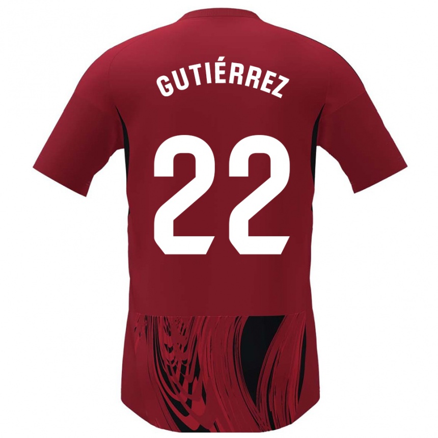 ילדים כדורגל Juan Gutiérrez #22 אדום שחור ג'רזי ביתית 2025/26