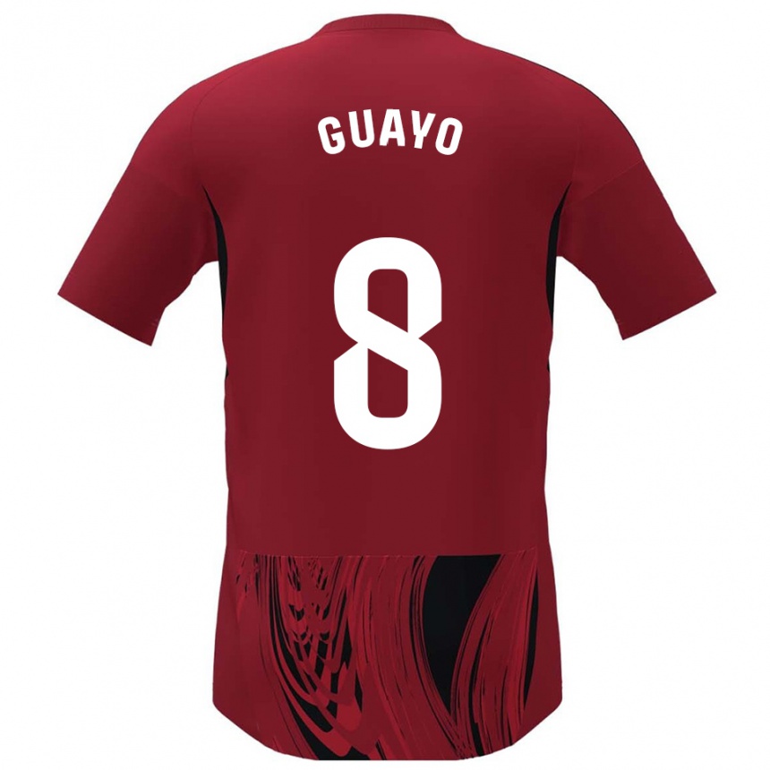 ילדים כדורגל גואיו #8 אדום שחור ג'רזי ביתית 2025/26