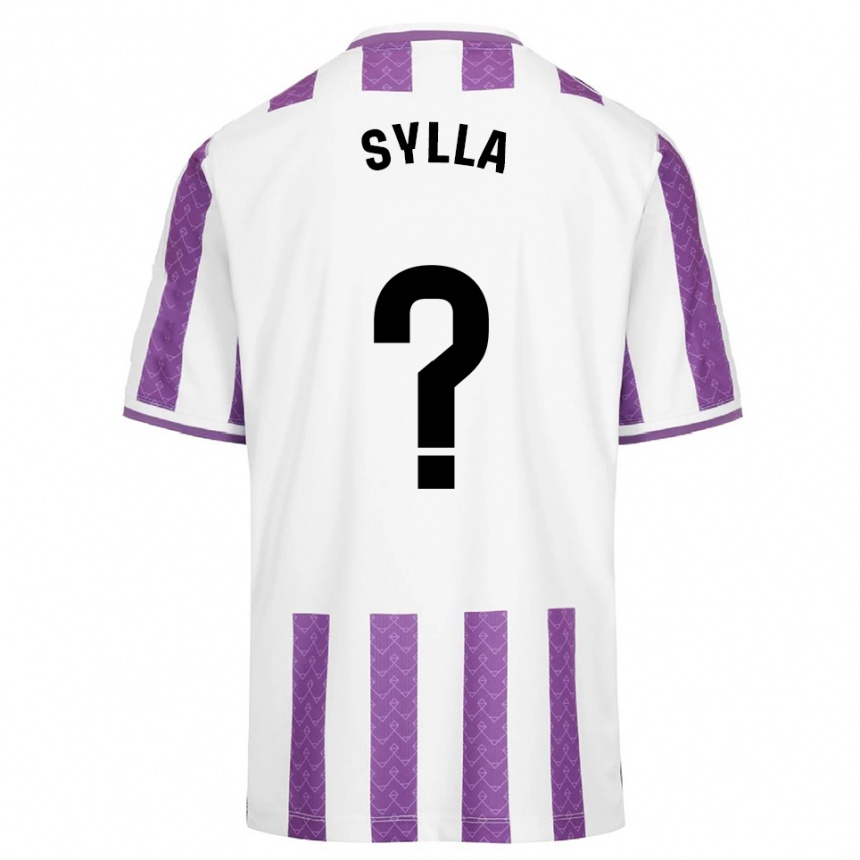 ילדים כדורגל Nouhoun Sylla #0 סגול לבן ג'רזי ביתית 2025/26