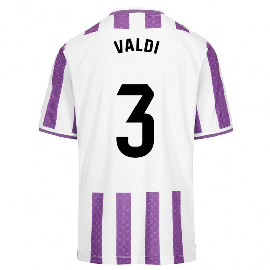 ילדים כדורגל Laura Valdivieso Velasco #3 סגול לבן ג'רזי ביתית 2025/26