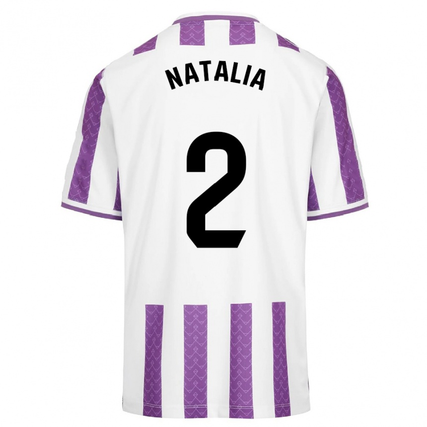 ילדים כדורגל Natalia Delgado Calle #2 סגול לבן ג'רזי ביתית 2025/26