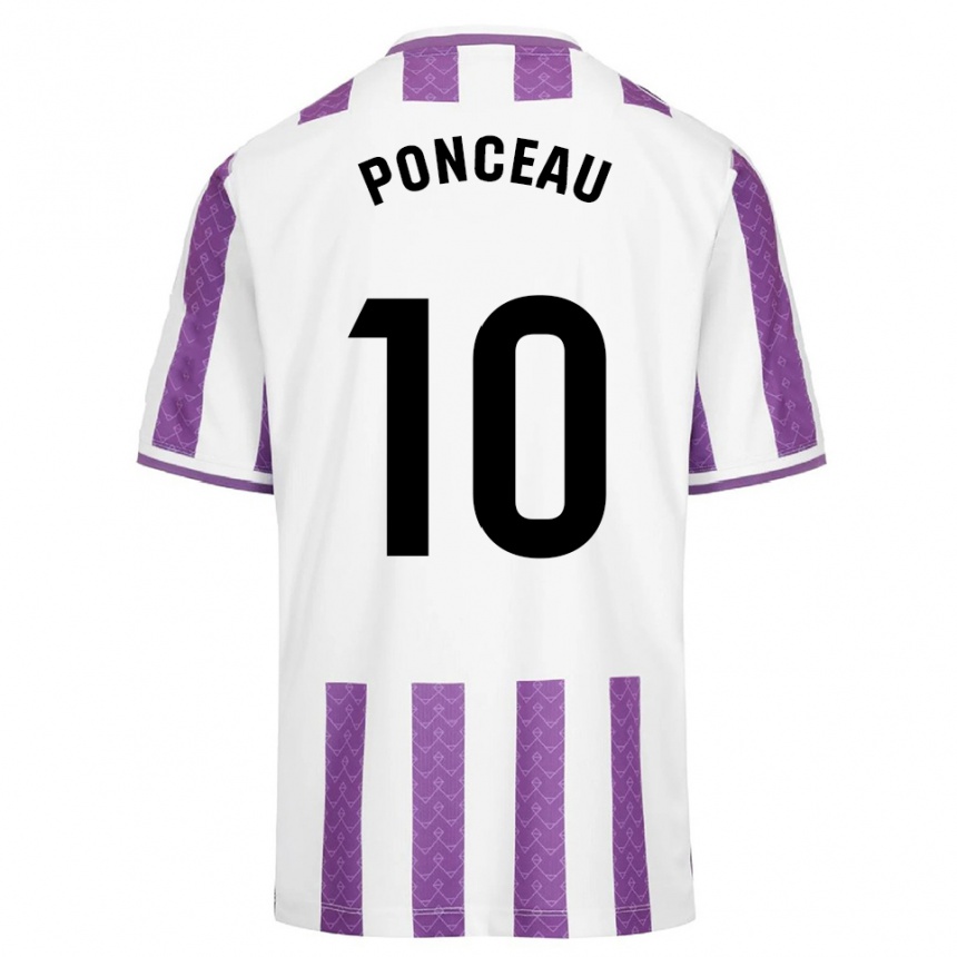ילדים כדורגל Julien Ponceau #10 סגול לבן ג'רזי ביתית 2025/26