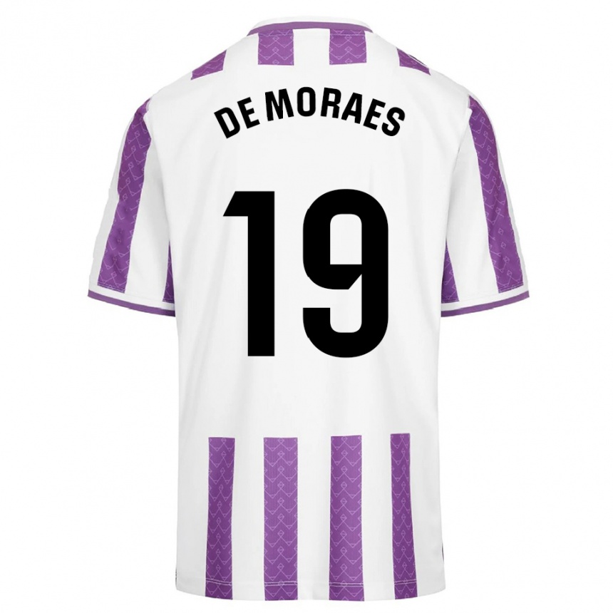 ילדים כדורגל Riki De Moraes #19 סגול לבן ג'רזי ביתית 2025/26