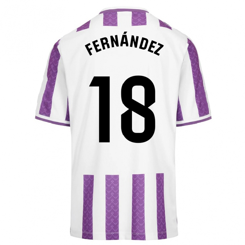 ילדים כדורגל Tommy Fernández #18 סגול לבן ג'רזי ביתית 2025/26